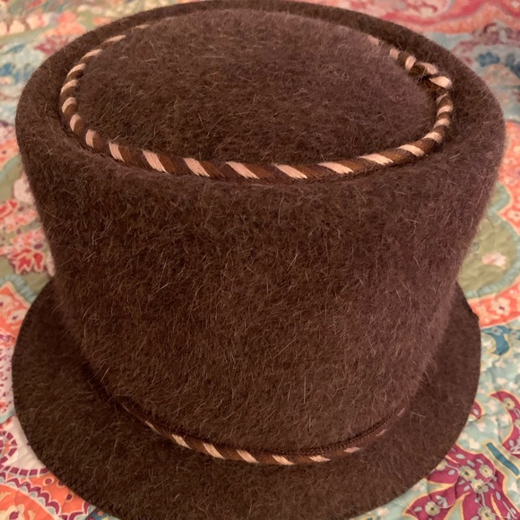 Claudia Rapisarda Vintage Brown Wool Hat Black beret wool hat - Gem main image 2